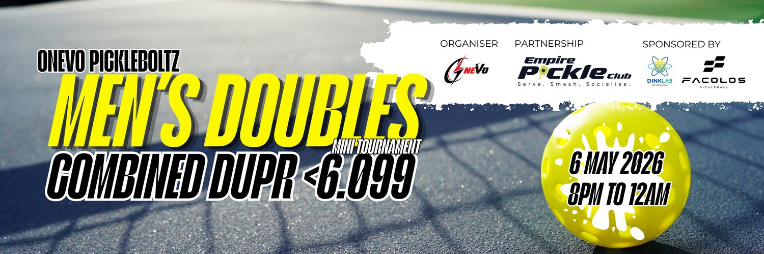 OneVo Pickleboltz⚡Men Doubles Combined DUPR <6.099