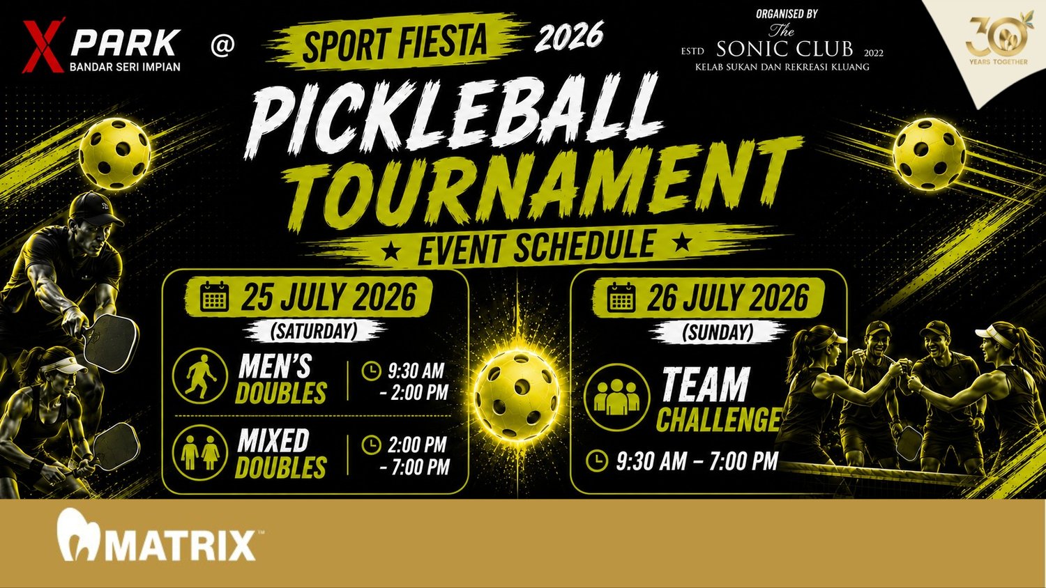 X PARK PICKLEBALL COMPETITION @ SPORT FIESTA 