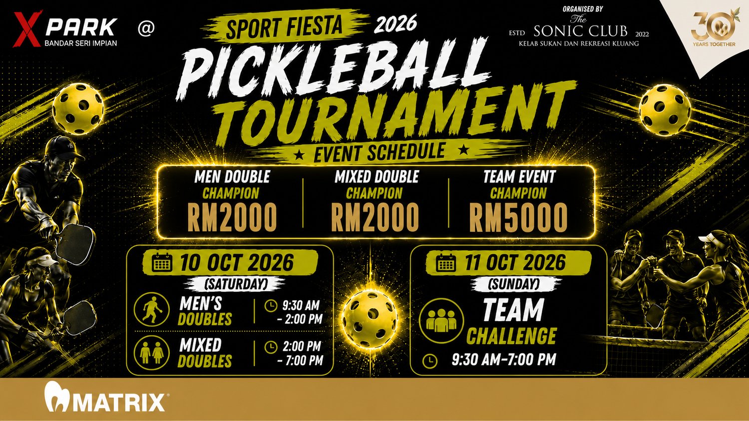 X PARK PICKLEBALL COMPETITION @ SPORT FIESTA 