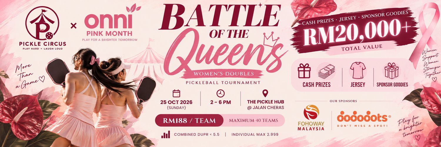 Pickle Circus × ONNI Pink Month – Battle of the Queens (Combined DUPR <5.5)
