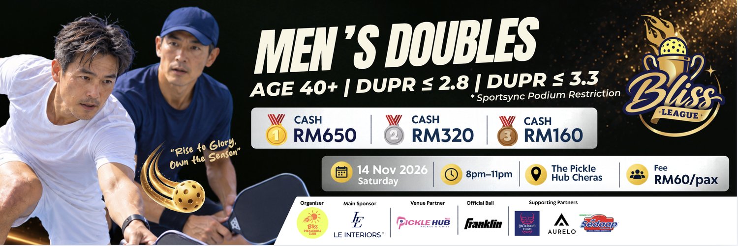 🏆 BLISS LEAGUE 🏆 MEN'S DOUBLES AGE 40+ ≤2.8 | MEN'S DOUBLES AGE 40+ ≤3.3 (1114)