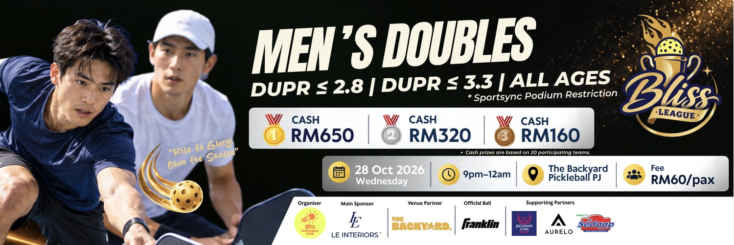 🏆 BLISS LEAGUE 🏆 MEN'S DOUBLES ≤2.8 | MEN'S DOUBLES ≤3.3 (Open Age)(1028)