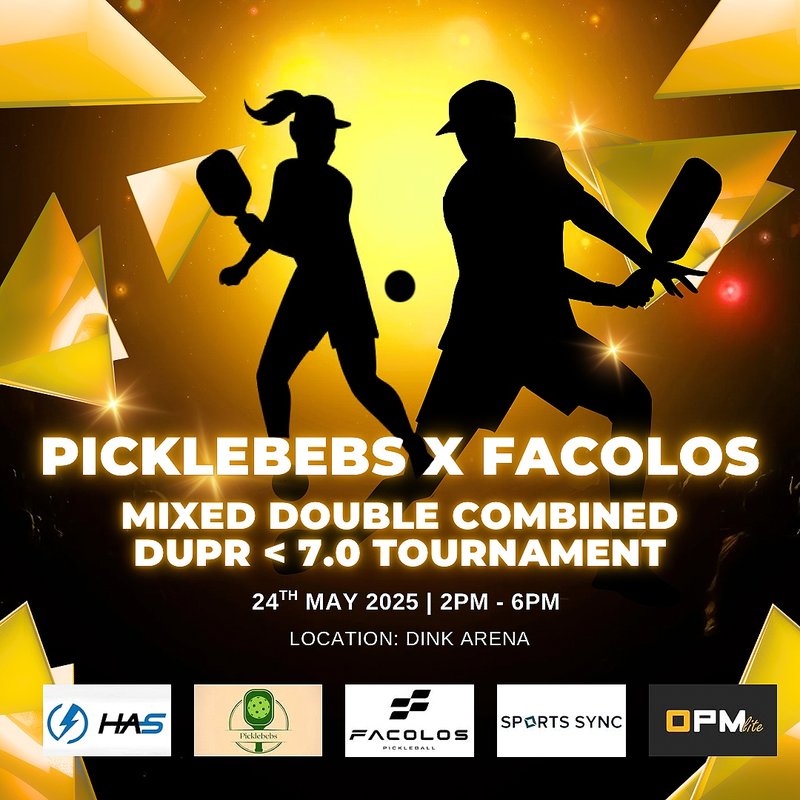 Picklebebs X Facolos Mixed Double Combined DUPR <7.0 logo