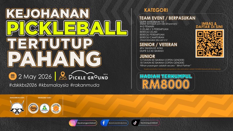 Kejohanan Pickleball Tertutup Pahang 2026 logo