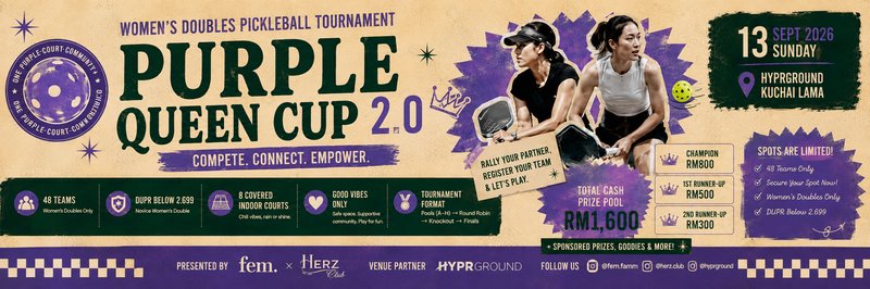 Purple Queen Cup 2.0 (Women’s Doubles DUPR < 2.699) 