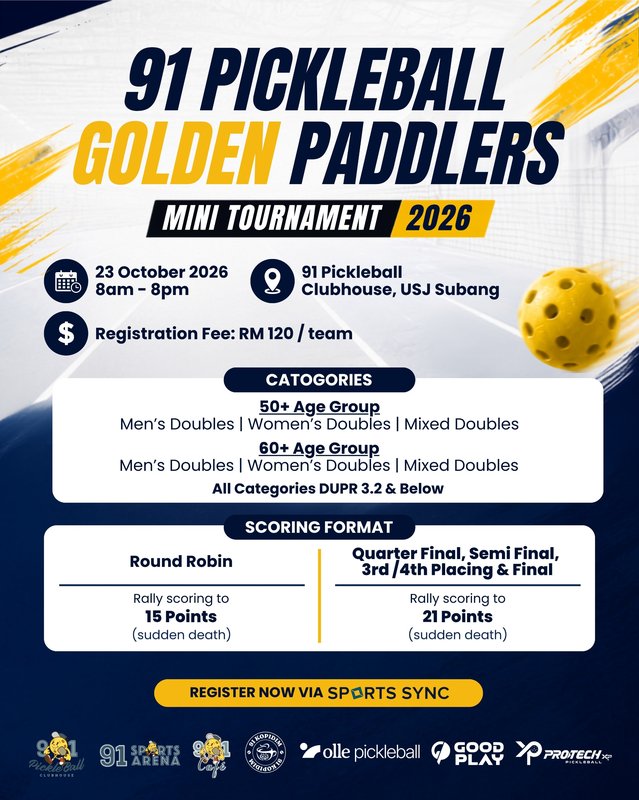 91 Pickleball Golden Paddlers Mini Tournament 