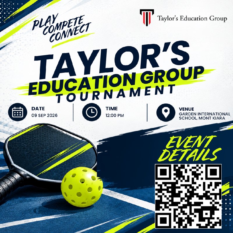 Taylor's Education Group Internal Pickleball Tournament 2026